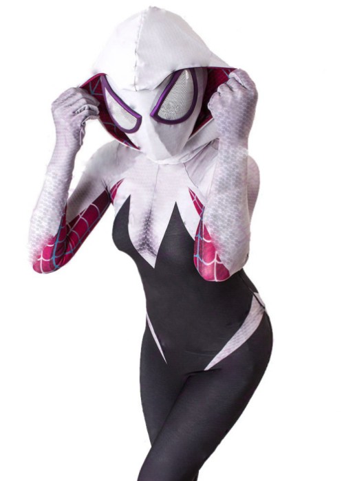 Spider Man Into The Verse Spider Gwen Stacy Costume Cosplay Bodysuit