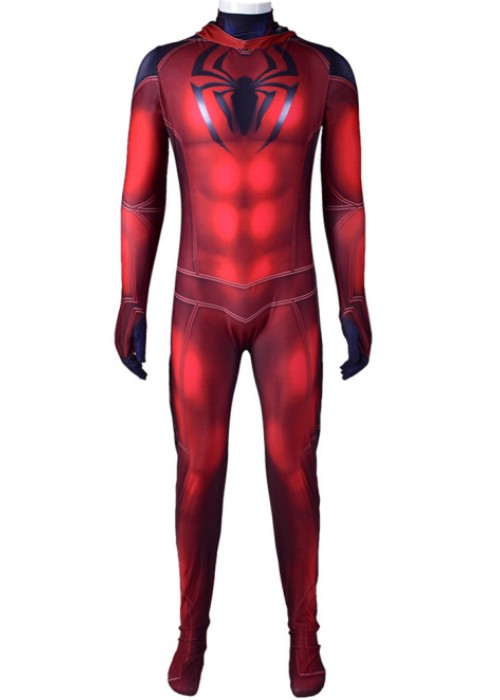 Scarlet Spider Man Costume Spider Kaine Parker  Cosplay Bodysuit