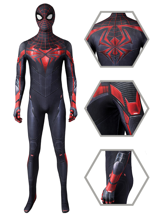 Miles Morales Costume Advanced Tech Suit  PS5 Spider Man Cosplay Bodysuit