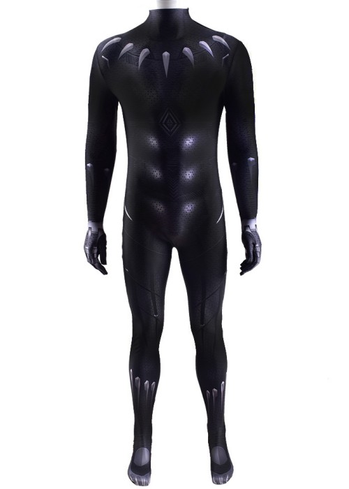 Captain America Civil War Black Panther Jumpsuit T'Challa Cosplay Bodysuit