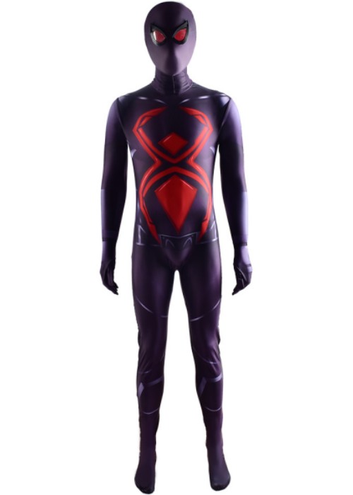 Spider Man Costume Dark Suit Cosplay Bodysuit