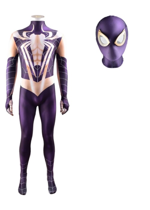 Spider Man Black Stealth Big Time Suit Costume Cosplay Bodysuit