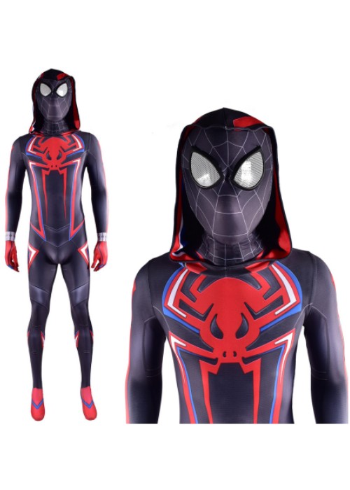 Spider Man Miles Morales Costume 2099 Suit Cosplay Bodysuit