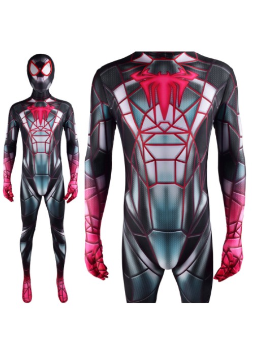 Spider Man Miles Morales Costume Cosplay Programmable Matter Suit Cosplay Bodysuit