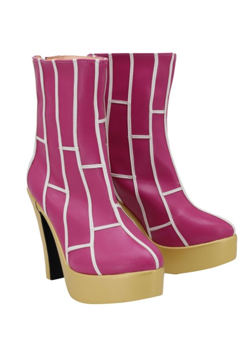 Jolyne Cujoh Kujo Shoes JoJo's Bizarre Adventure Cosplay Pink Boots-Chaorenbuy Cosplay