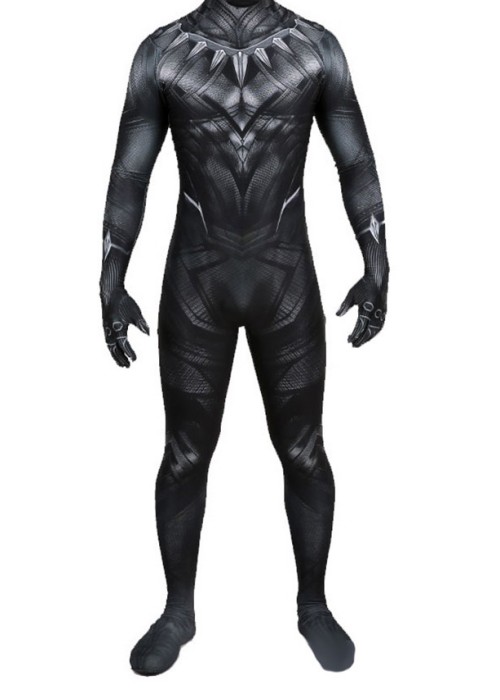 Captain America Civil War Black Panther Costume T'Challa Cosplay Bodysuit