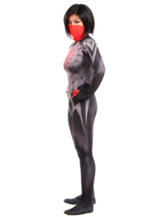 Spider Man Costume Silk Cindy Moon Cosplay Bodysuit Red Version
