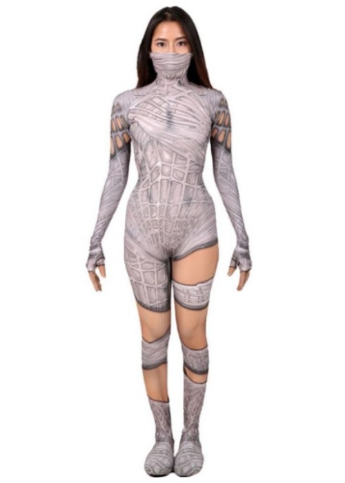 Spider Man Costume Silk Cindy Moon White Suit Cosplay Bodysuit