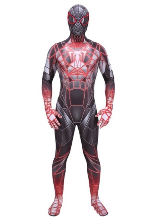 PS5 Spider Man Miles Morales Costume Cosplay Programmable Matter Suit Cosplay Bodysuit Ver.2