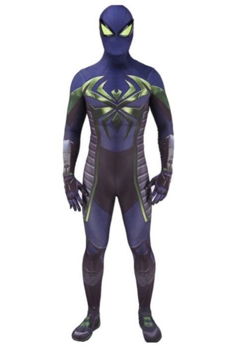 PS5 Spider Man Miles Morales Costume Purple Reign Suit Cosplay Bodysuit Ver.2