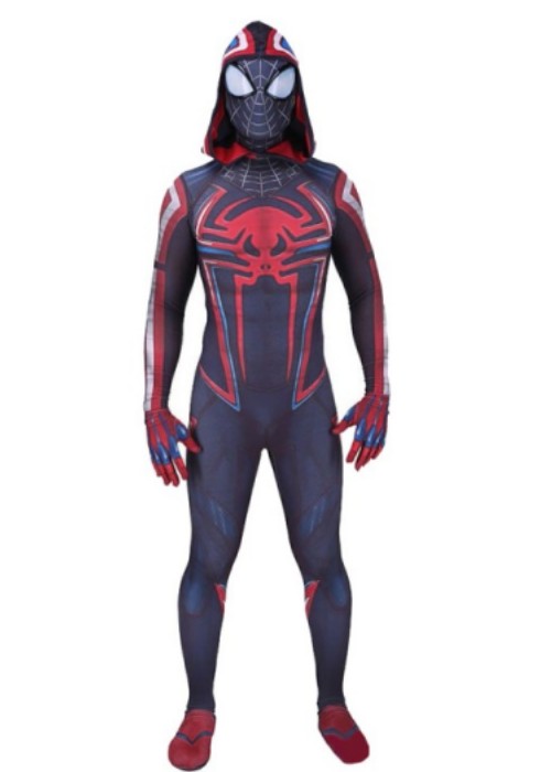 Spider Man Costume Miles Morales 2099 Suit Cosplay Bodysuit