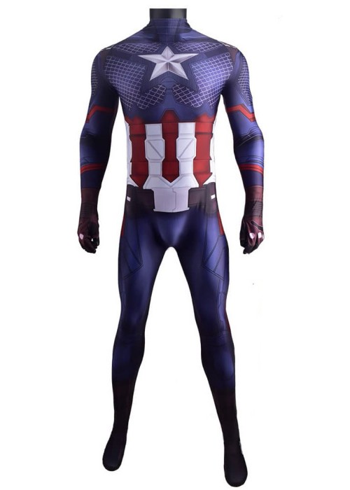 Avengers Endgame Captain America Costume Cosplay Bodysuit Ver.3 ...