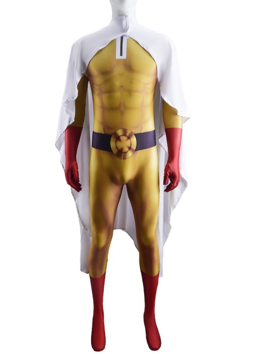 One Punch Man Saitama Costume Cosplay Bodysuit