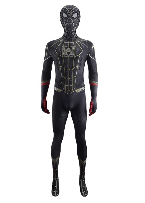 Spider Man 3 No Way Home Costume Black Suit Cosplay Bodysuit