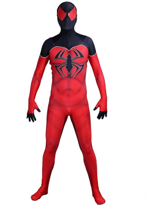 Scarlet Spider Kaine Paker Costume Spider Man Cosplay Bodysuit Ver.2