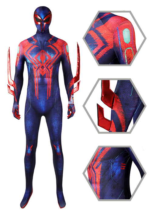 Spiderman 2099 Miguel O'Hara Bodysuit Costume Across the Spider-Verse Cosplay Suit 