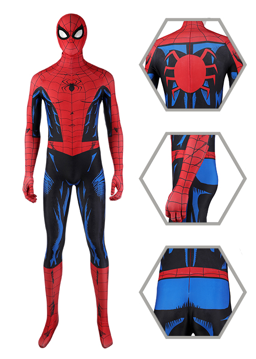 Marvel's Spider-Man PS5 Bodysuit Costume Cosplay Vintage Comic Book Suit 