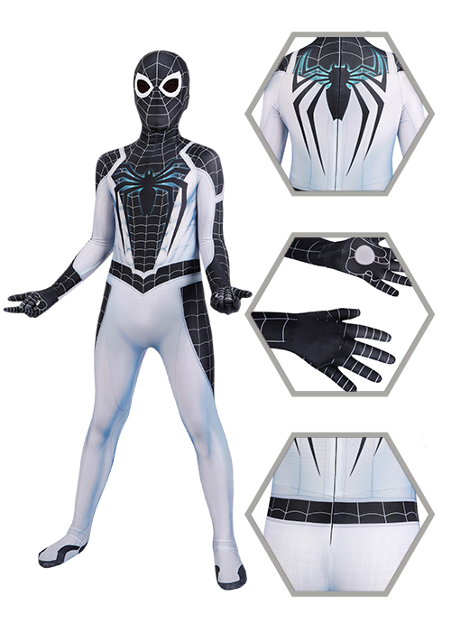 Marvel's Spider-Man PS5 Negative Suit Costume Cosplay for Kids