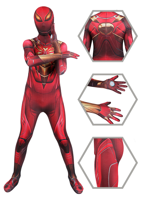 Avengers：Infinity War Costume Iron Spider-Man Bodysuit Cosplay for Kids
