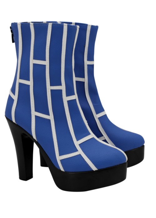 Jolyne Cujoh Kujo Shoes JoJo's Bizarre Adventure Cosplay Blue Boots-Chaorenbuy Cosplay