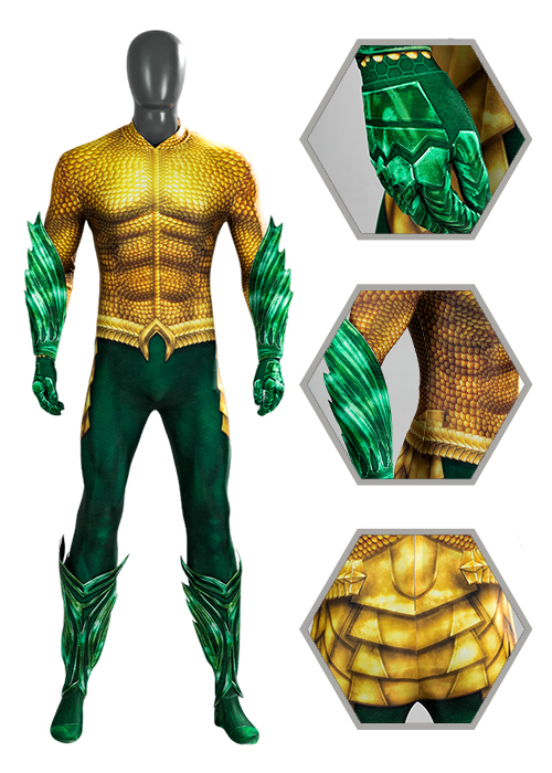 Aquaman Arthur Curry Bodysuit Aquaman Costume Cosplay Suit Ver.2
