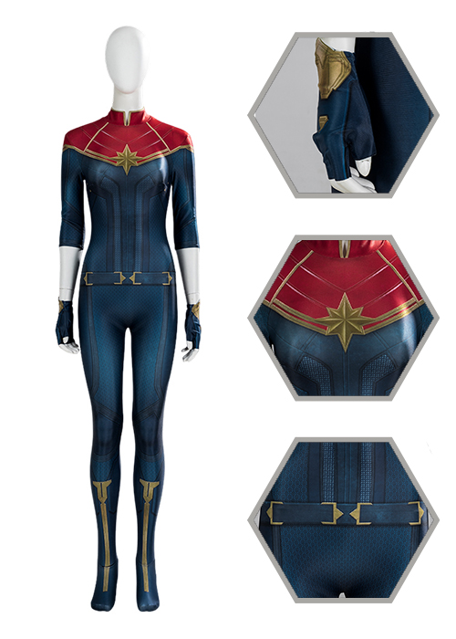 Captain Marvel Bodysuit Carol Danvers  Costume The Marvels2 Cosplay Suit Ver.3