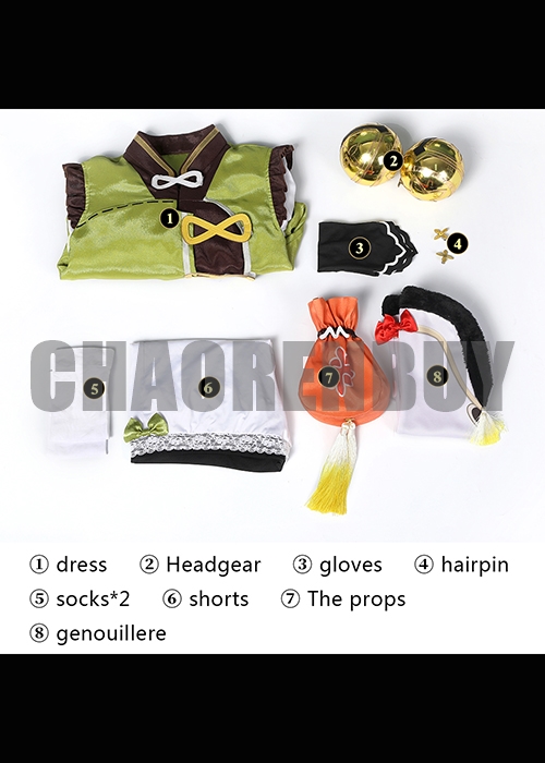Yaoyao Costume Genshin Impact Cosplay Suit Shoes Wig Outfit-Chaorenbuy Cosplay