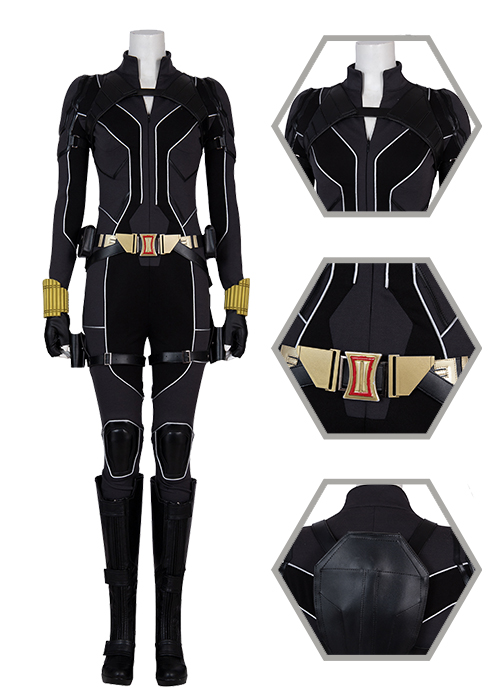 Black Widow Costume Natasha Romanoff  Cosplay Suit Boots Outfit Black Version-Chaorenbuy Cosplay