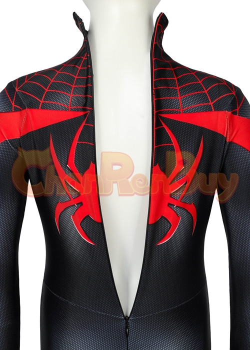 Miles Morales Costume Spider Man Cosplay Jumpsuit Kids Size-Chaorenbuy Cosplay