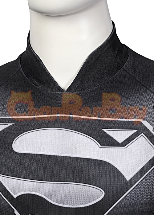 Superhero Man Costume Clark Kent Suit Cosplay Black Ver Kids Size