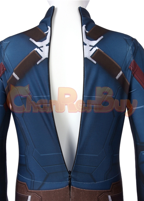 Captain America Costume Avengers Endgame Cosplay Jumpsuit Kids Size-Chaorenbuy Cosplay