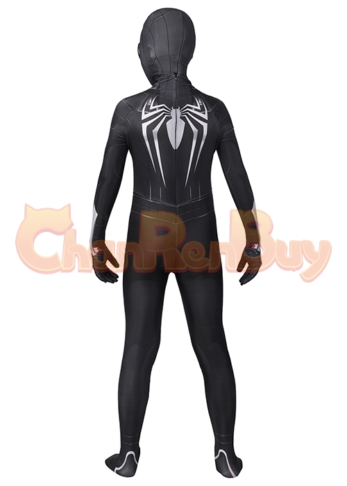 Marvel's Spider Man Miles Morales Costume Cosplay Venom Symbiote Suit Kid Size
