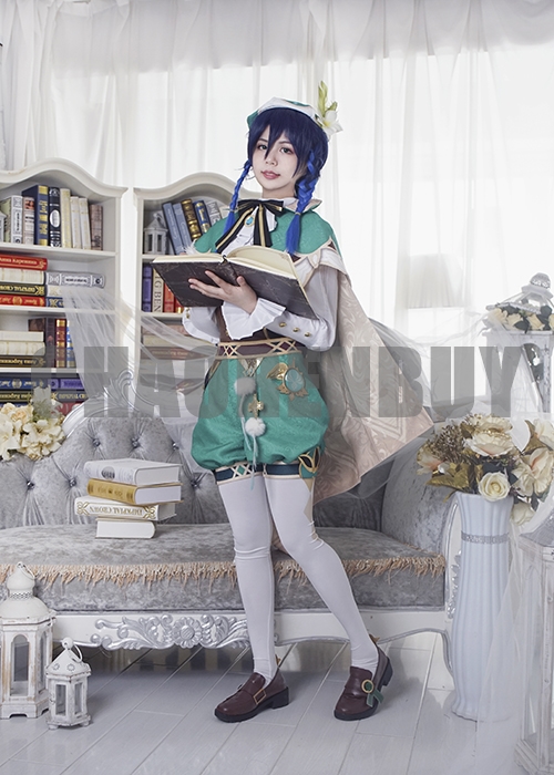 Venti Costume Genshin Impact Cosplay Suit Shoes Wig Outfit-Chaorenbuy Cosplay