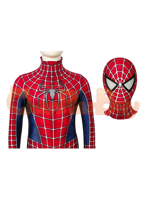 Spider Man 2 Costume Tobey Maguire Cosplay Jumpsuit Kids Size-Chaorenbuy Cosplay