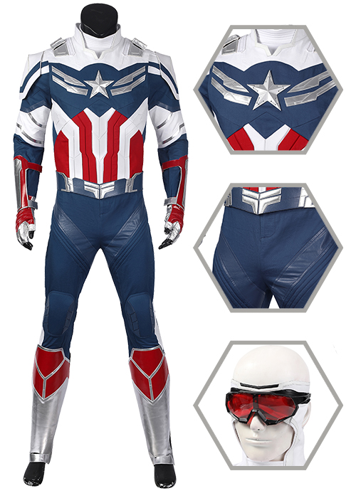 The Falcon Costume New Captain America Sam Wilson Cosplay Suit  Ver 2-Chaorenbuy Cosplay