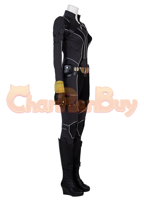 Black Widow Costume Natasha Romanoff  Cosplay Suit Boots Outfit Black Version-Chaorenbuy Cosplay