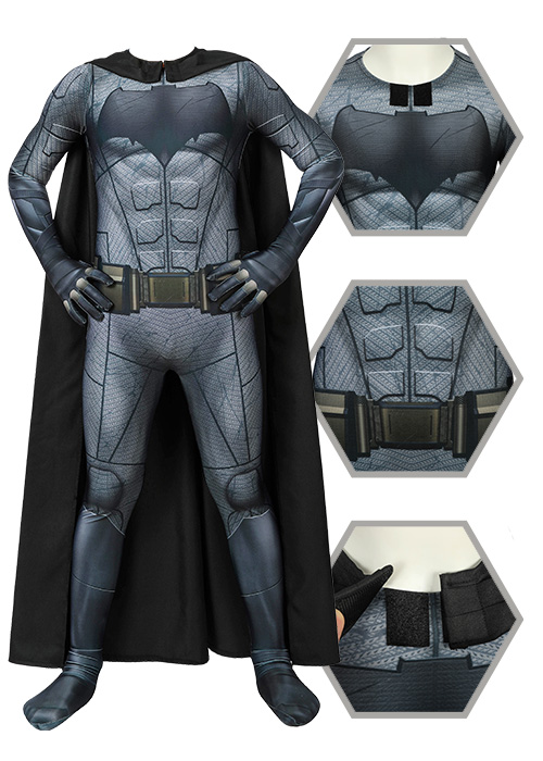 Batman Costume Justice League Cosplay Jumpsuit Kids Size-Chaorenbuy Cosplay