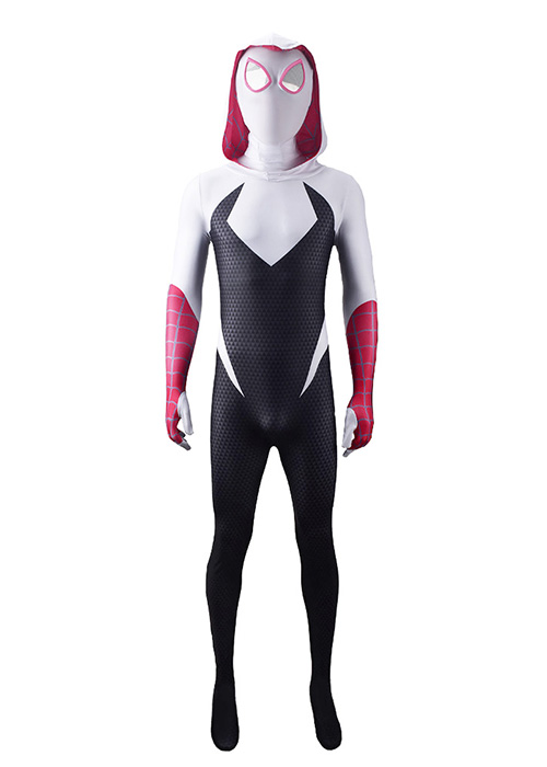 Gwen Stacy Costume Cosplay Suit Spider-Man Across the Spider-Verse Bodysuit for Adult Kid