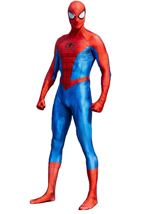 Spider-Man PS4 Classic Suit Costume Cosplay Bodysuit for Adult Kid