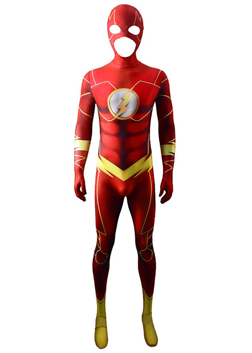 The Flash Barry Allen Suit Costume Cosplay Bodysuit for Adult Kid