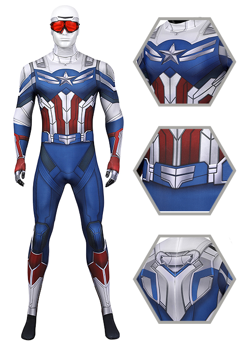 The Falcon and the Winter Soldier Costume Sam Wilson Cosplay Jumpsuit-Chaorenbuy Cosplay