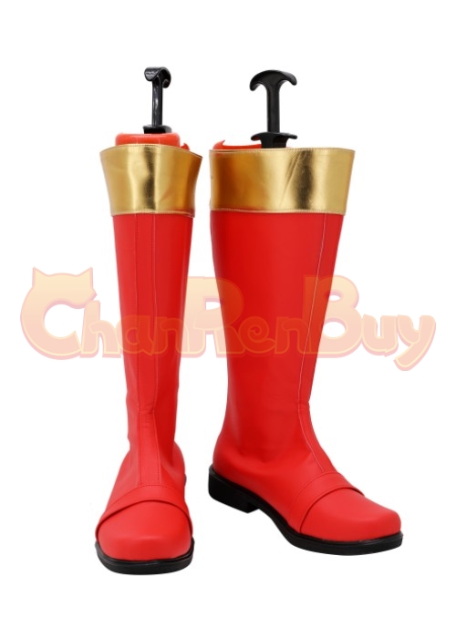 Aba Red Shoes Bakuryu Sentai Abaranger Cosplay Boots-Chaorenbuy Cosplay
