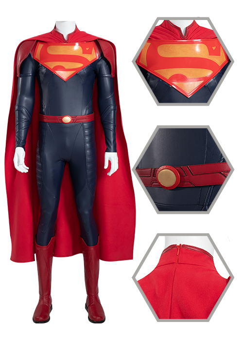 Superman Costume Jon Kent Cosplay Suit Boots Outfit Comics Verison-Chaorenbuy Cosplay