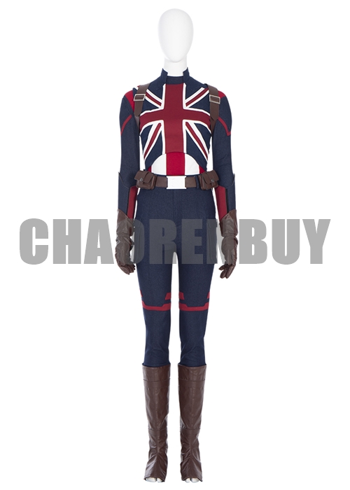 Captain Carter Costume What If Peggy Carter Cosplay Suit Outfit-Chaorenbuy Cosplay