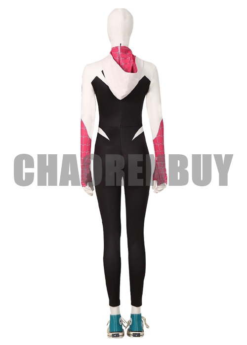 Spider Gwen Costume Spider-Man: Into the Spider-Verse Gwen Stacy Cosplay Suit Shoes Outfit