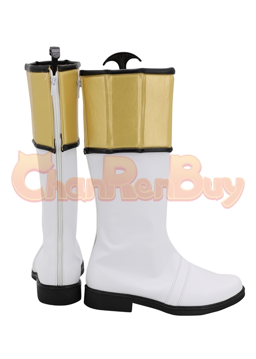 White Ranger Shoes Mighty Morphin Power White Rangers Cosplay Boots Ver. 1-Chaorenbuy Cosplay