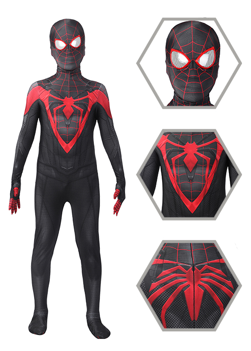 Miles Morales Costume Marvel's Spider Man Cosplay Suit Kids Size -Chaorenbuy Cosplay