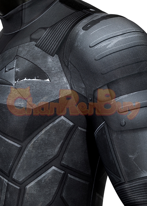 Superhero Bat Style Man Costume Bodysuit Cosplay Robert Pattinson Ver