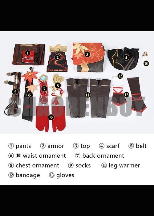 Kazuha Costume Genshin Impact Cosplay Suit Shoes Wig Outfit-Chaorenbuy Cosplay