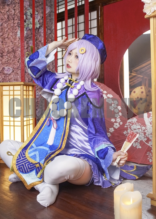 Genshin Impact Qiqi  Costume Cosplay Suit Shoes Wig Outfit-Chaorenbuy Cosplay